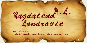 Magdalena Londrović vizit kartica